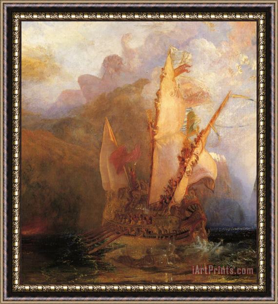 Joseph Mallord William Turner Odysseus Deriding Polyphemus [detail 1] Framed Painting